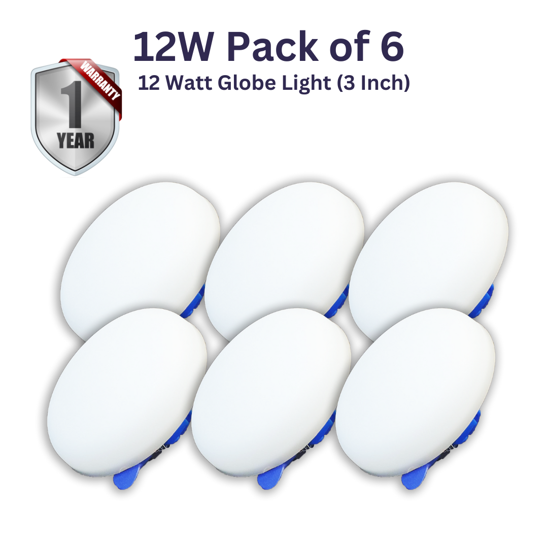 12W Globe LED Downlight – Pack of 6 (3 Inch) Deltalite LED Lights