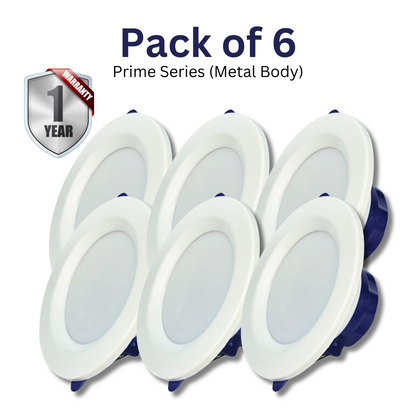 12W Prime Series LED Downlight Pack of 6