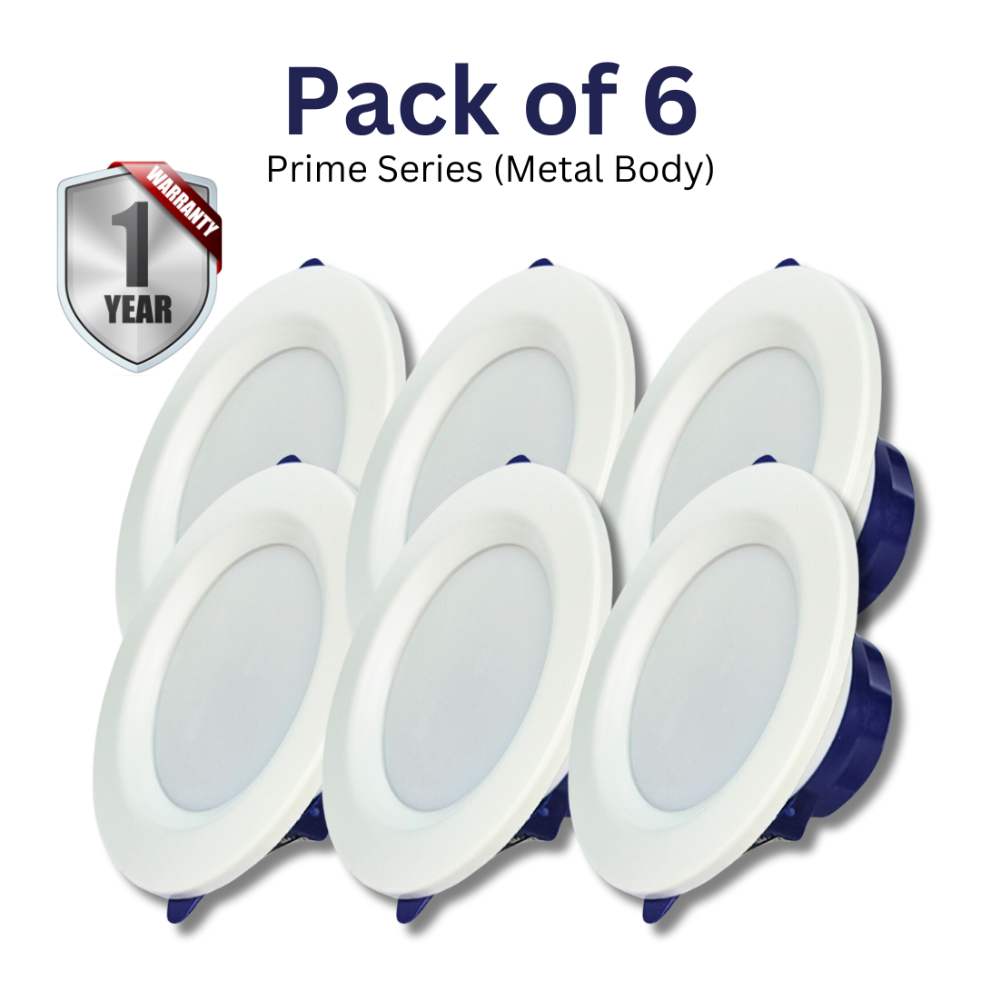 12W Prime Series LED Downlight – Pack of 6