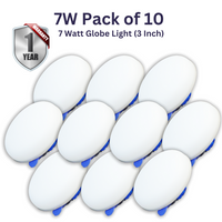 7W Globe LED Downlight – Pack of 10 (3 Inch)
