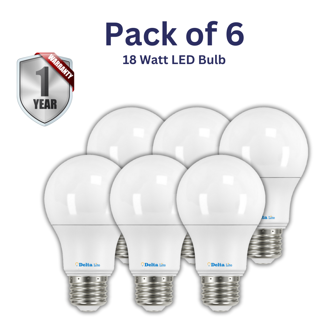 DeltaLite 18 W LED Bulbs Pack of 6