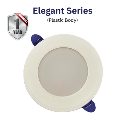 7W Elegant Series LED Downlight Pack of 10 (Plastic Body)