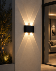 2 Way (2+2) Oval Modern Wall Light 4W Waterproof