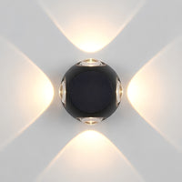 4 Way round Modern Wall Light 4W Waterproof
