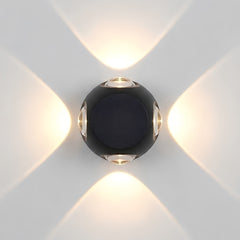 4 Way round Modern Wall Light 4W Waterproof
