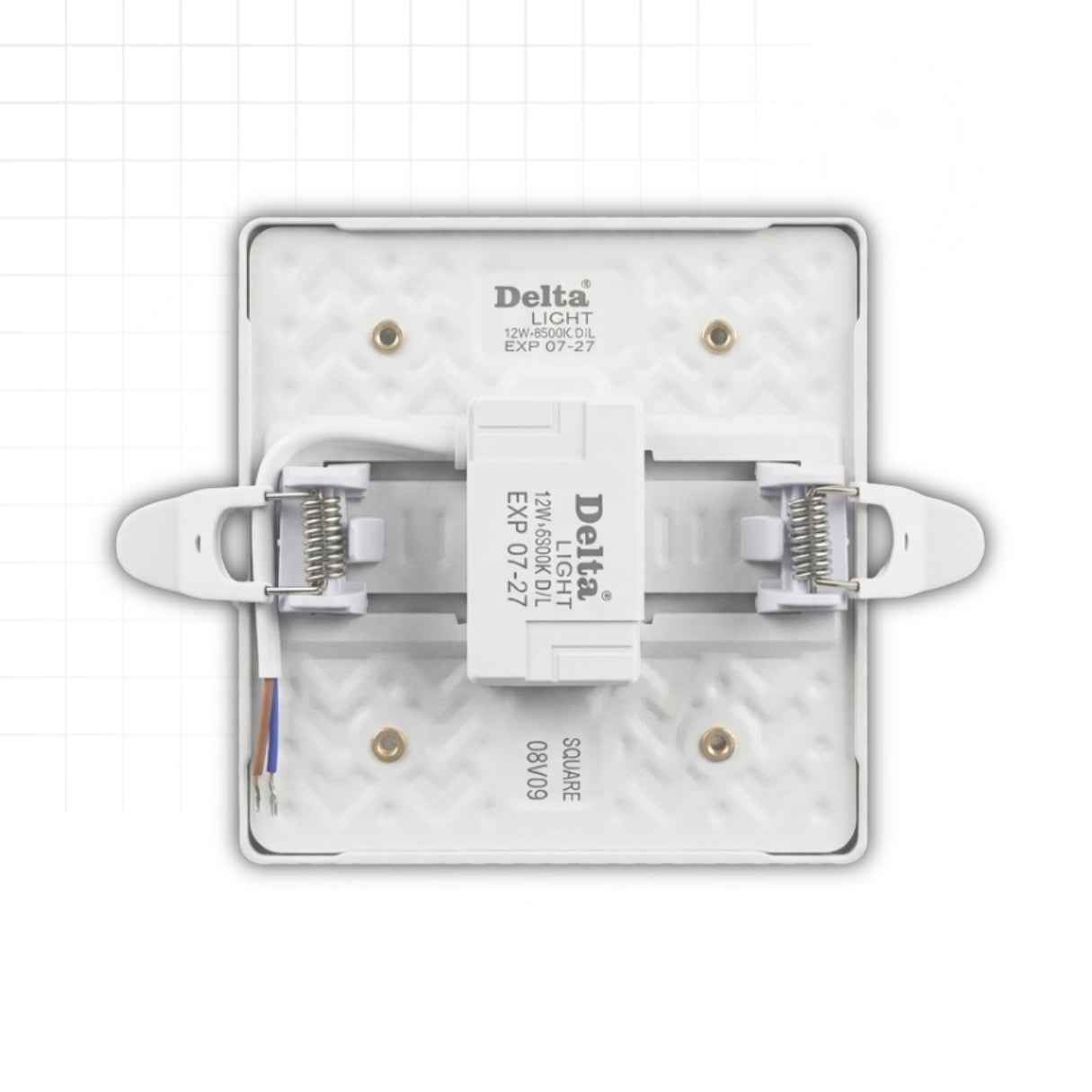 12W Square LED Frameless Ceiling Panel Light – 3.5-Inch Adjustable