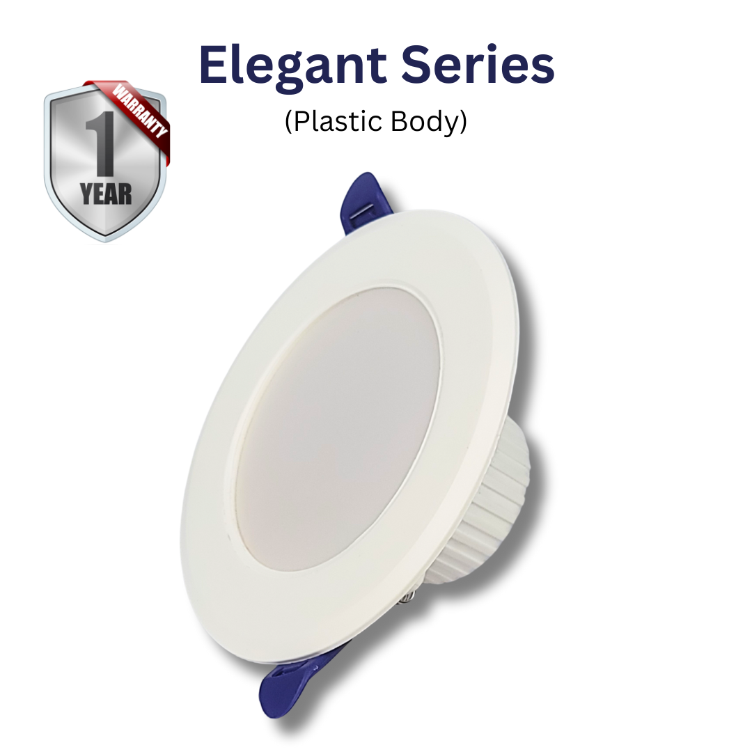 7W Elegant Series LED Downlight Pack of 6 (Plastic Body)