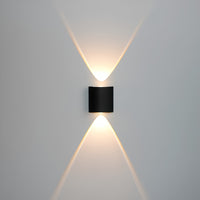 2 Way (1+1) Oval Modern Wall Light  2W Waterproof