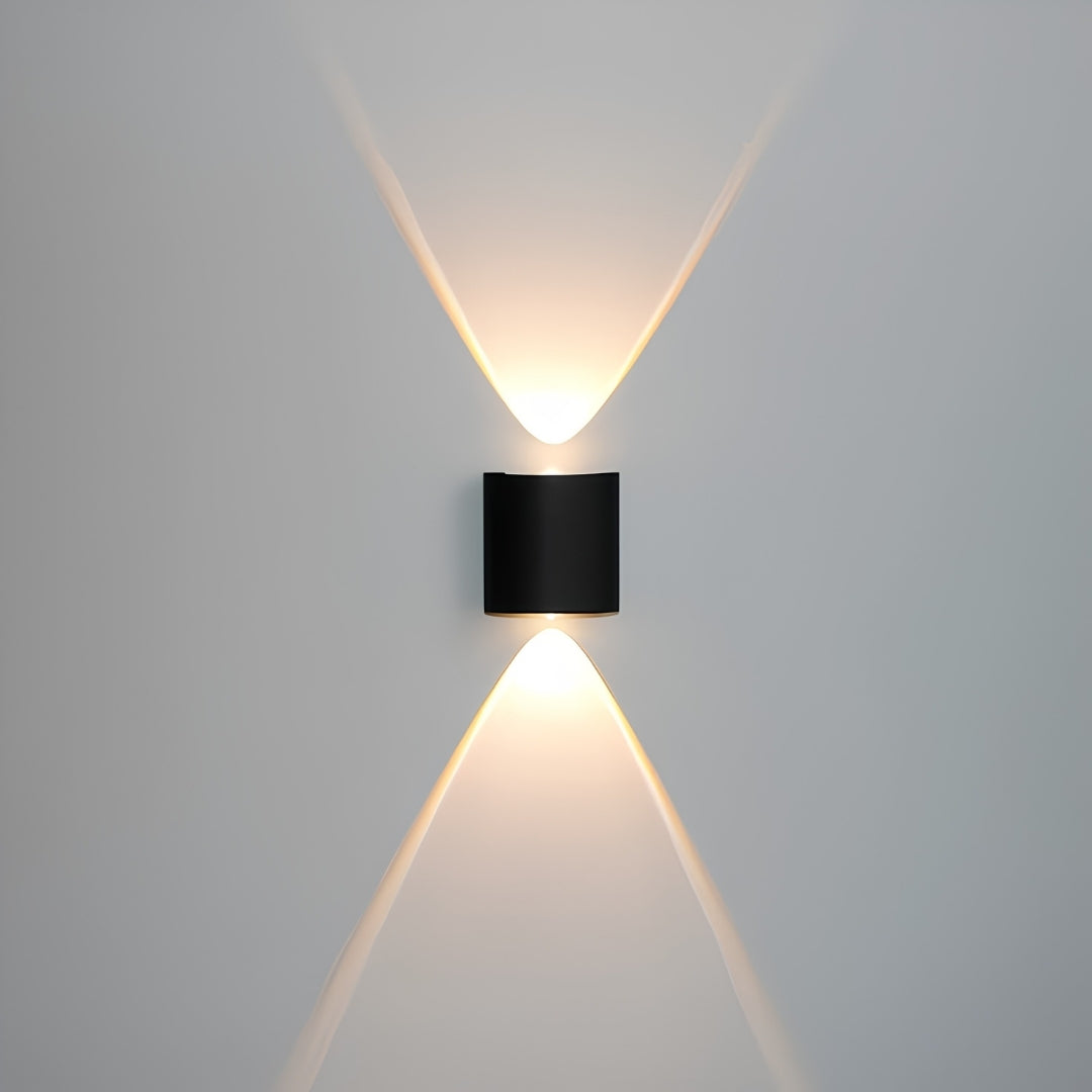 2 Way (1+1) Oval Modern Wall Light  2W Waterproof
