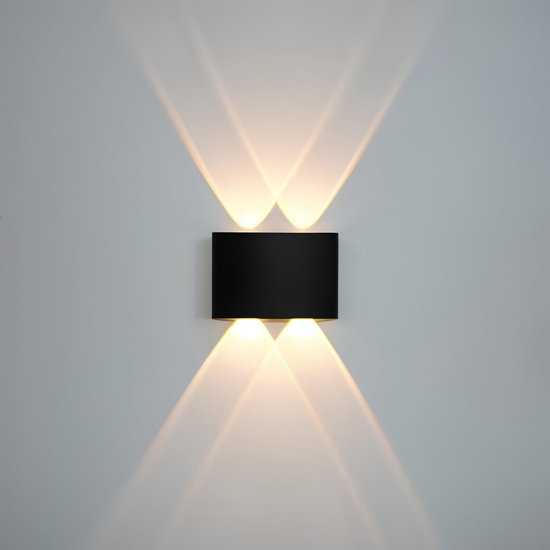 2 Way (2+2) Oval Modern Wall Light 4W Waterproof