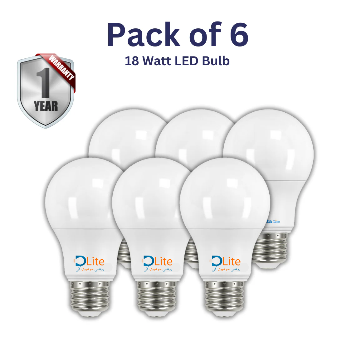 DLite Econo 18 W LED Bulbs Pack of 6 eMela Pakistan