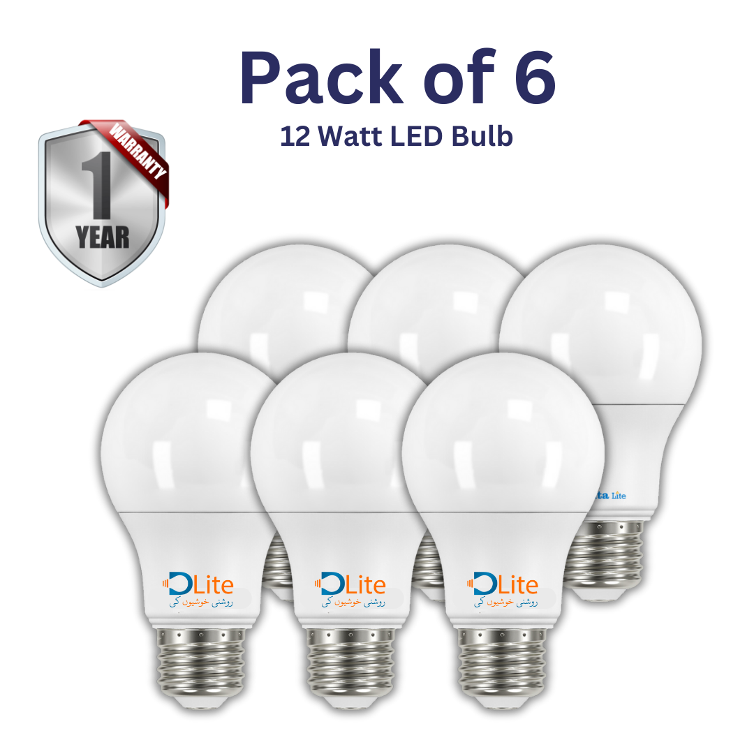 DLite Econo 12 W LED Bulbs Pack of 6 eMela Pakistan