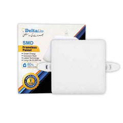 12W Square LED Frameless Ceiling Panel Light – 3.5-Inch Adjustable